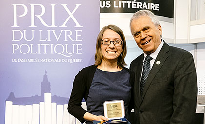 La lauréate dans la catégorie Thèse de doctorat, Marie-Ève Ouellet.