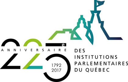La signature visuelle du 225e anniversaire des institutions parlementaires