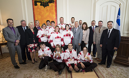 Cérémonie en hommage aux athlètes québécois ayant participé aux Jeux olympiques spéciaux d’Autriche 2017