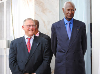 MM. Jacques Chagnon et Abdou Diouf