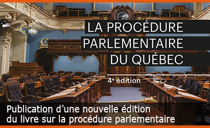 Publication d’une nouvelle édition du livre sur la procédure parlementaire