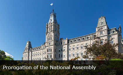 Prorogation of the National Assembly