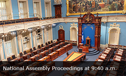 National Assembly Proceedings at 9:40 a.m.