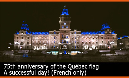75th anniversary of the Québec flag. A successful day! (French only)