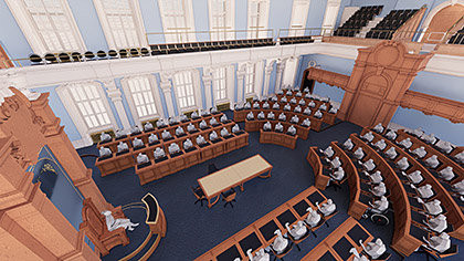 Nouvelle configuration de la salle de l’Assemblée nationale