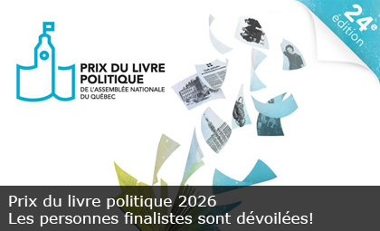 Prix du livre politique 2026 - Les personnes finalistes sont dévoilées!