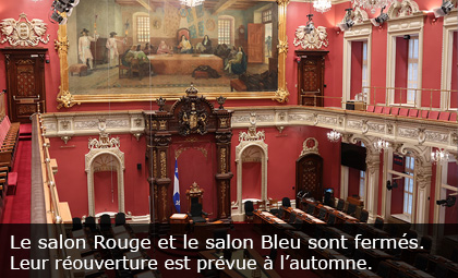Le salon Rouge et le salon Bleu sont fermés