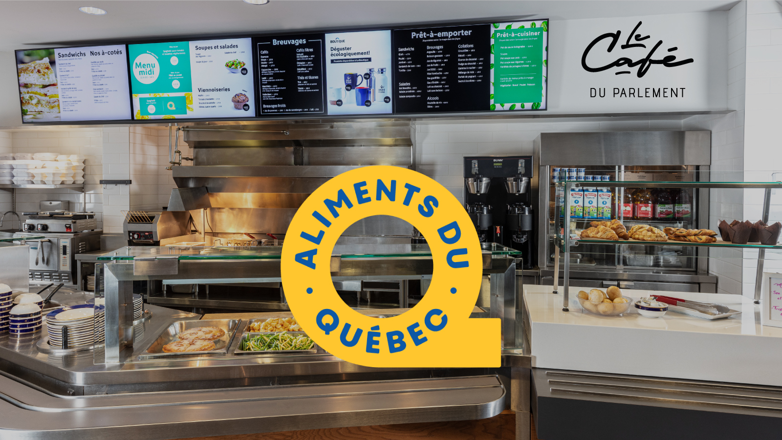 Obtention de la certification Aliments du Québec au menu au Café du Parlement